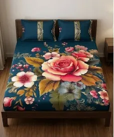 Premium Soft Printed Bedsheet Set – Comfortable & Stylish Bed Cover